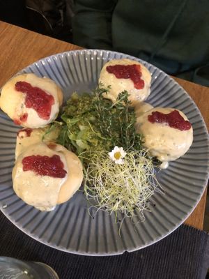 vegetarian yeast dumplings   at U Królika in Gdansk