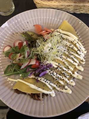 vegan jackfruit pancake  at U Królika in Gdansk