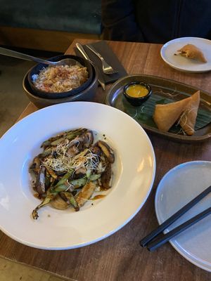 Stirfry shiitake - vegan at Bambu in Haarlem