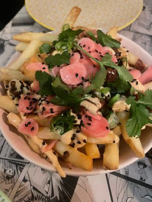 Curry filthy fries   at Yamu Yamu in Worthing