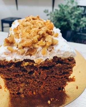 Carrot cake vegana at Bocagua in Mallorca