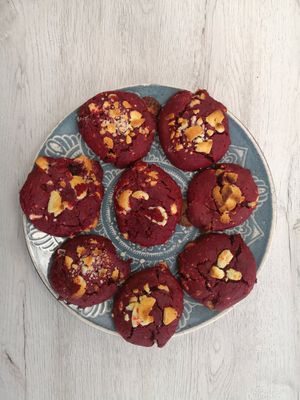 Cookies red velvet veganas y sin gluten at Bocagua in Mallorca