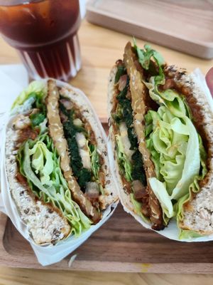 Peanut butter tempeh at Lilac Oak in Central Singapore