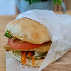 Mushroom Tofu Ciabatta at Lilac Oak in Central Singapore