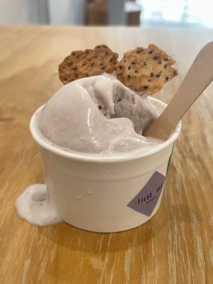 Sweet potato ice cream (vegan)  at Lilac Oak in Central Singapore