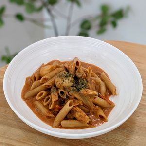 Vegan Gochujang Rosé Penne at Lilac Oak in Central Singapore