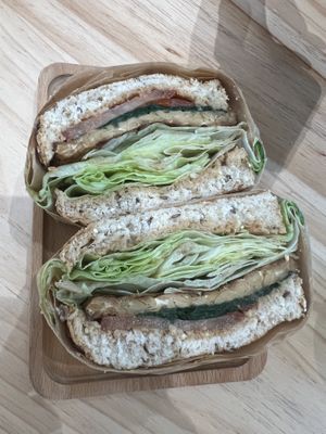 Tempeh sandwich   at Lilac Oak in Central Singapore