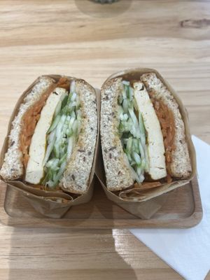 Tofu sandwich   at Lilac Oak in Central Singapore