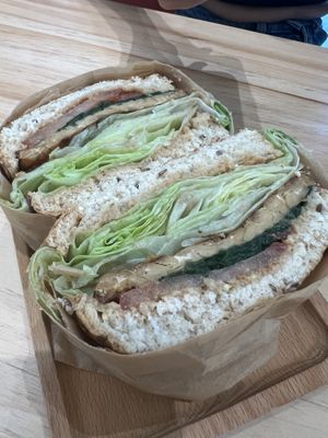 Tempeh sandwich   at Lilac Oak in Central Singapore