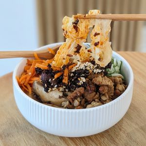 Vegan Peanut Knife-Cut Noodles at Lilac Oak in Central Singapore