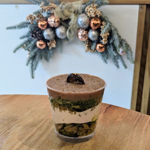 Vegan Matcha Chestnut Parfait at Lilac Oak in Central Singapore