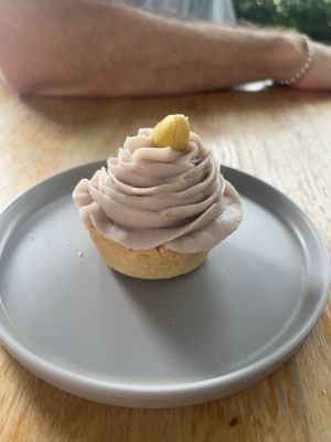 Taro tart  at Lilac Oak in Central Singapore