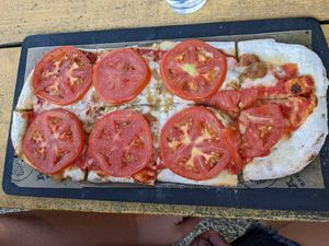 Vegan flatbread at Arbor Brewing Company - Corner Brewery in Ypsilanti