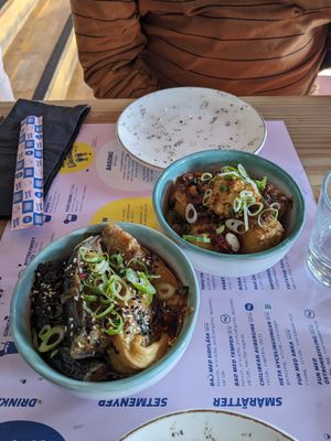 Divine eggplant and tofu at Dubbel Dubbel in Lund