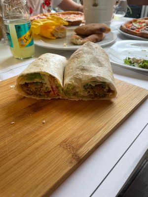 vegan Falafel Burrito at Grizzly in Veli Losinj