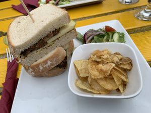 Homemade sausage sandwich from the lunch menu. Would highly recommend!  at The Navigation Inn in Oswestry