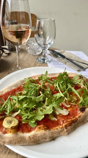 vegan artichoke pizza  at Phillies of Shawlands in Glasgow