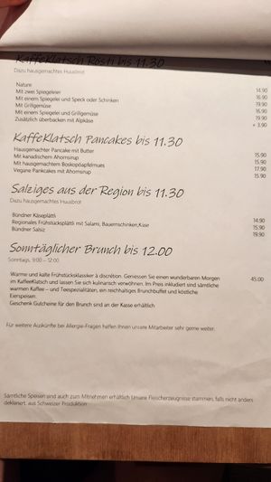  at Kaffee Klatsch in Chur