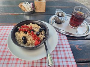 Looks smaller in the picture, it was a generous portion with more cranberries inside. at Kaffee Klatsch in Chur