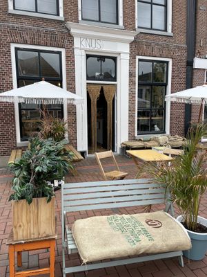 Outside  at Koffiebar Knus in Dokkum