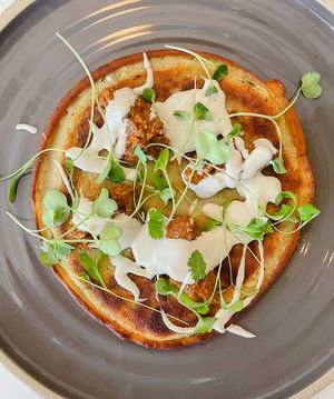 falafel pancake at Mood in Tequesta