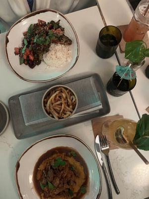 Stir fry and lion's mane special  at Mood in Tequesta