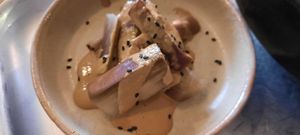 Chilled Eggplant with Sesame Sauce 涼拌麻醬茄子 at Black Window - 黑窗里 in Kowloon