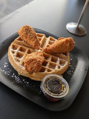Homemade Waffles and Chicken at Vegans Are Us in Atlantic City