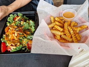 Kale salad at Vegans Are Us in Atlantic City