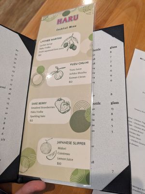 Spring cocktail menu at Haru in Reno