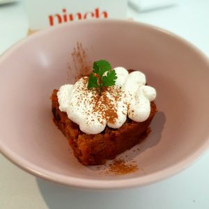 carrot cake sample - wow, will need to order full sized next time at Pinch Brunch Bar in Seoul