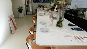 Interior of location - view towards the counter at Pinch Brunch Bar in Seoul