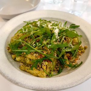 pastachio pasta at Pinch Brunch Bar in Seoul