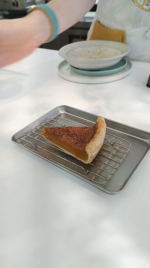 Creme brulee pumpkin pie at Pinch Brunch Bar in Seoul