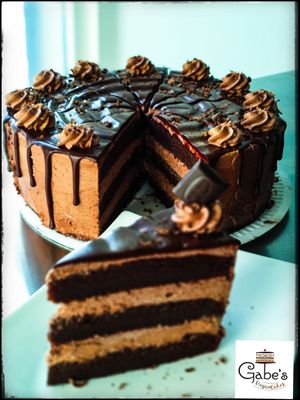Baked Chocolate Ganache Layered Cake at Gabe's Special Cakes in Distington