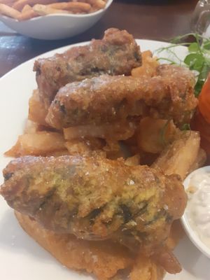 Fish and chips at Victoria & Albert Inn in Whitley Bay