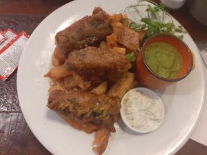 Fish and chips at Victoria & Albert Inn in Whitley Bay