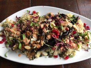 Aubergine with pomegranate !  at Victoria & Albert Inn in Whitley Bay