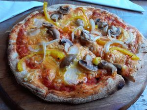 Pizza vegetarian (vg) at Victoria & Albert Inn in Whitley Bay