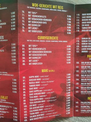 Number 80 is vegan. I didn't ask about maki and other sushi though. at Bao An in Potsdam