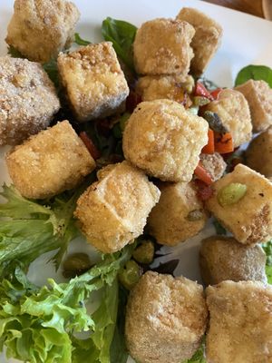Amazing salt and pepper tofu. This one’s a must! at Loving Hut in Richmond