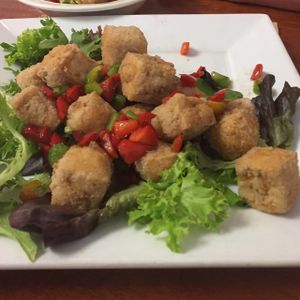 salt & pepper tofu  at Loving Hut in Richmond