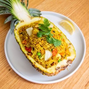 Pineapple Rice at Loving Hut in Richmond