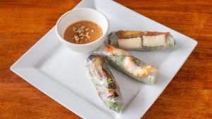 Rice Paper Rolls at Loving Hut in Richmond