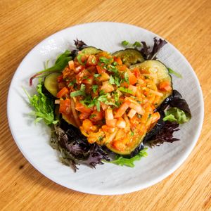 Sambal Eggplant at Loving Hut in Richmond