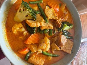 Vegetable curry  at Loving Hut in Richmond