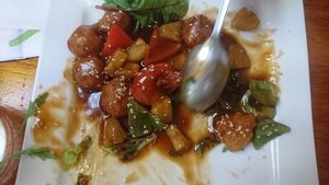 nuggets w veg at Loving Hut in Richmond