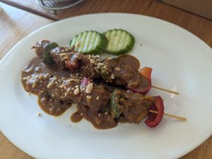 Satay at Loving Hut in Richmond