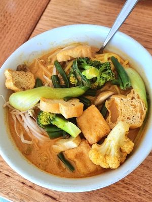 Laksa at Loving Hut in Richmond