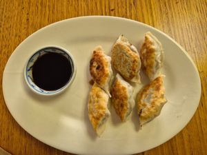 Panfried Dumplings $12: pretty good at Loving Hut in Richmond
